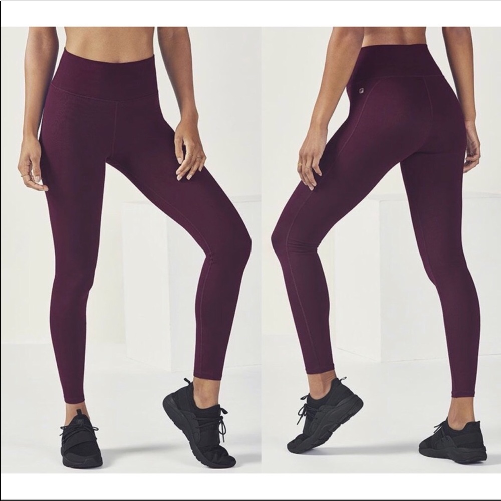 Fabletics HighWaisted Powerhold LeggingBurgundyXXS - Picture 1 of 8